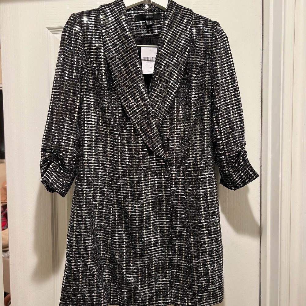 Forever 21 Sequin Blazer Dress Sz S